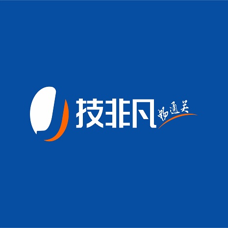 技非凡logo蓝色底色方